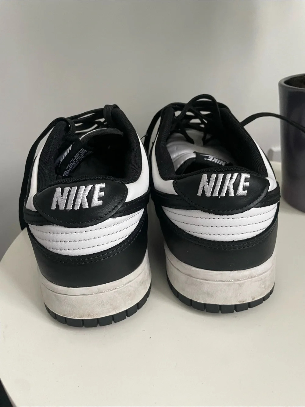 Men Size 12 Nike Dunk Low Retro White Black Panda Shoes